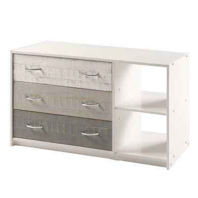 Commode combinée 3 tiroirs avec casier Fulton