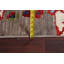 Tapis abstrait à teinture végétale noué à la main 5 x 8