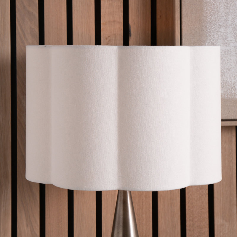 Bloom Cotton Novelty Lamp Shade ( Uno ) in White, 29cm H x 45cm W x 45cm D