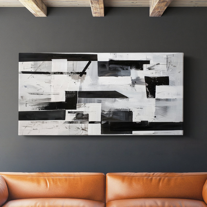 Abstrait, série 1, toile tendue V-Gallery, H 16 po x l 32 po