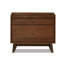  Table de chevet Mid-Century en noyer Sutton avec deux tiroirs et beaucoup d'espace de rangement (entièrement assemblée)