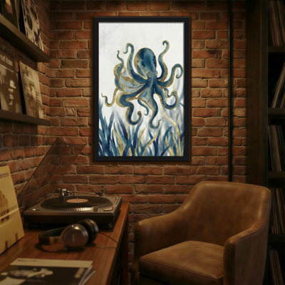 Animals Octopus With Blue And Gold Tentacles