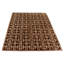 Tapis géométrique brun foncé noué à la main Checotah