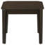 Ensemble de tables basses et de tables de bout 3 pièces Amaro avec finition brun foncé, fabrication durable et design moderne épuré