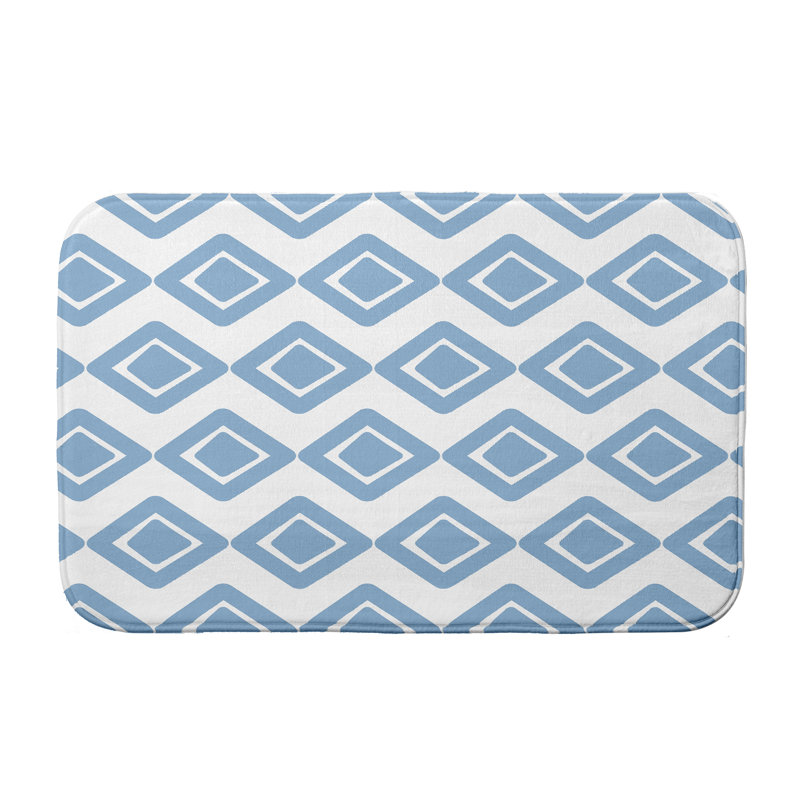 Grantville Non-Slip Bath Mat, 17" W x 24" L, Light Blue