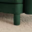 Boucle Fabric 3-Seater Sofa Couch With Distinctive Shell-Shaped Armrests,Cylindrical Legs Wrapped With Self-Fabric,Green Colour-2060736617
