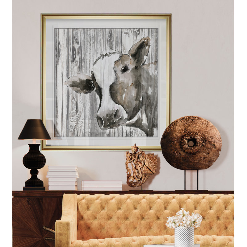 Molly " Molly ", 23" H x 23" W x 1.5" D, Gold Framed