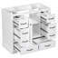 Base de meuble-lavabo blanc 36 po - 6 tiroirs | Dessus de lavabo 36 po
