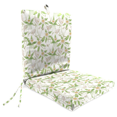Coussin de chaise d'extérieur 21 "x 44" avec attaches et boucle