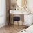 Round Storage Ottoman Vanity Stool Chair For Makeup Room,Bedroom,Living Room-1013332818