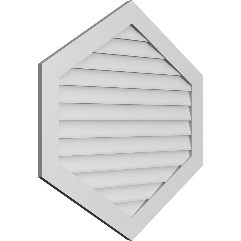 Ventilé vertical à pignon vertical 7/12 po, H 42 po x l 42 po x P 1 po