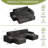 99" W Modular Compression Sofa With Ottoman & Higher Backrest-1855255979