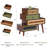 Fienley Staggered 4-Drawer Cabinet With Artistic Mixed Materials, Vintage Handles, And Compact Design