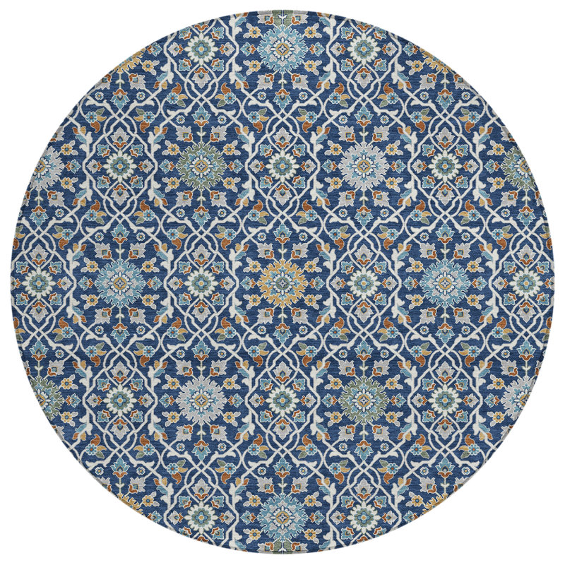 Tapis intérieur / extérieur lavable à la machine Eden ACN2199, Rond 8 pi