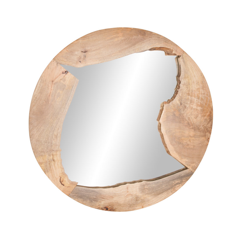 Tyringham Wood Wall Mirror, 48" H x 48" W
