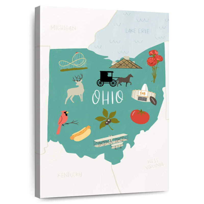 Ohio Icons, 12" H x 8" W