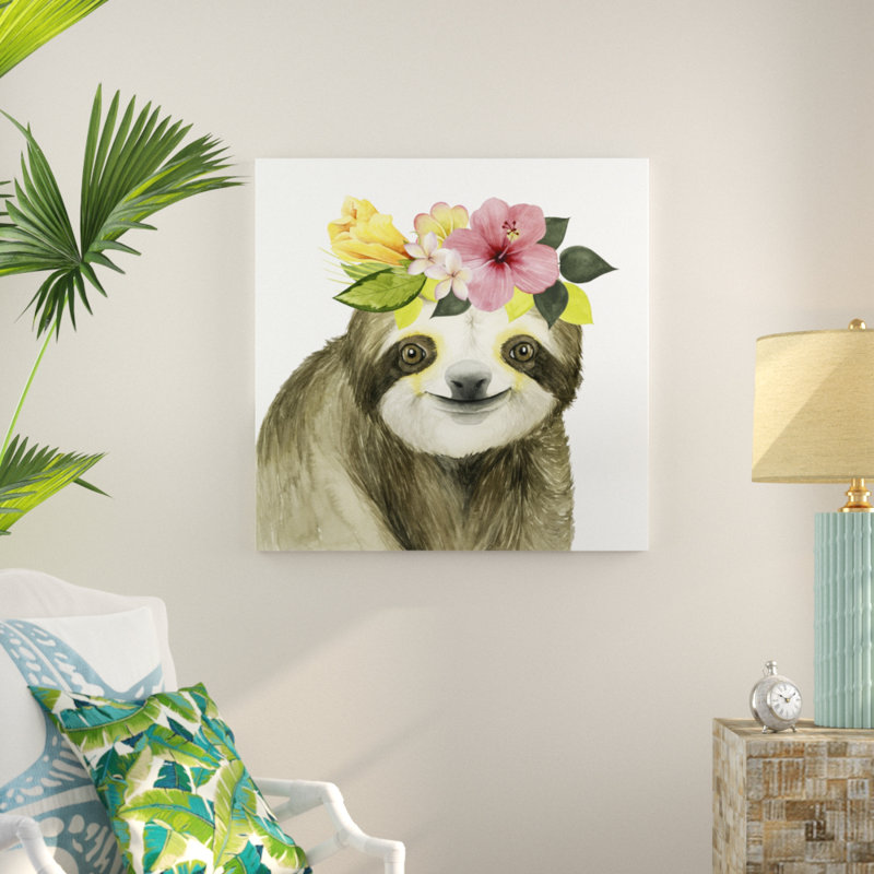 Tropical Halo VIII 1 Piece Painting, 91cm H x 91cm W, Wrapped Canvas