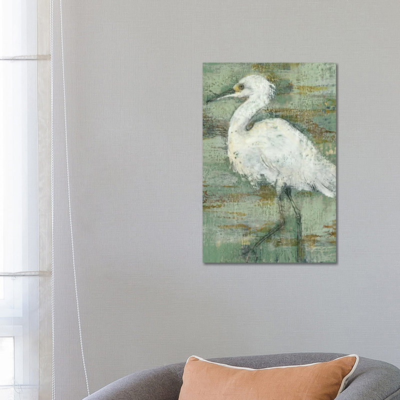 Textured Heron I 1 Piece Wrapped Canvas Painting, 66.04 cm H x 45.72 cm W x 1.91 cm D