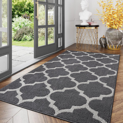 Tapis d'entrée de qualité supérieure pour l'intérieur, l'extérieur, antidérapant, résistant à la saleté, lavable à la machine