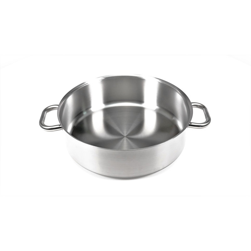 Matfer Bourgeat Excellence Stainless Steel Round Braiser, 17 Qt.