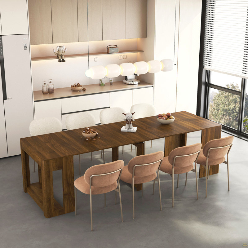 Table de salle à manger extensible pliable, console multifonctionnelle extensible en bois, meubles de salle de réunion, options de longueur de table, bois