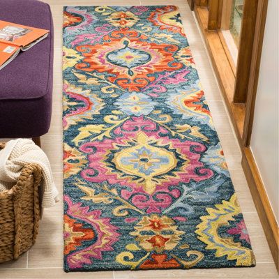 Tapis floral en laine crocheté à la main Tomo