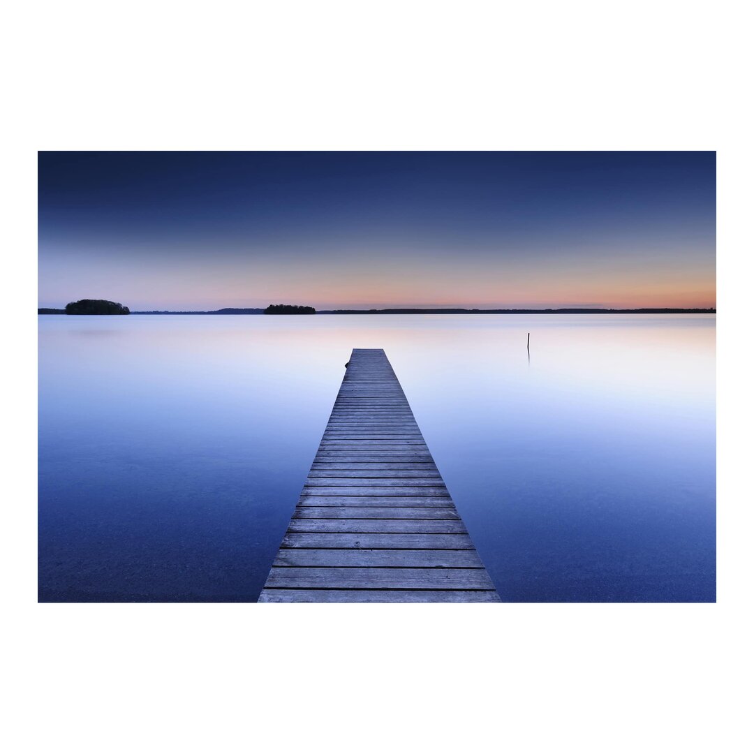 Strukturierte Fototapete River Jetty at Sunset 2,55 m x 384 cm