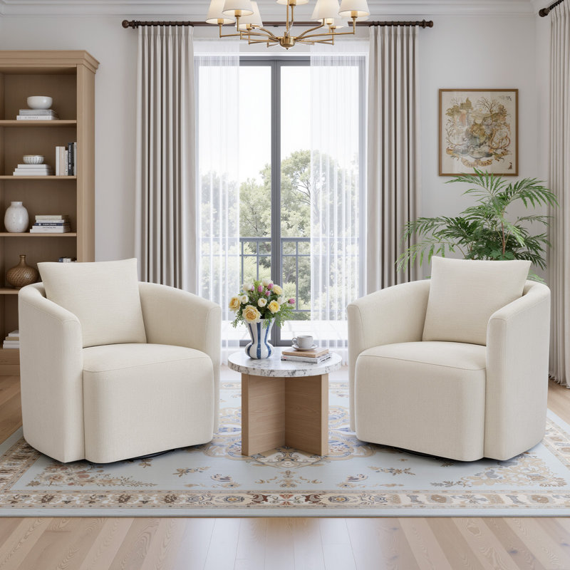 Fauteuil rotatif Modern, Beige