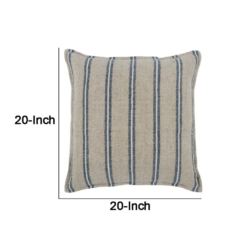 Demi Square Pillow Cover & Insert, 20'' x 20''