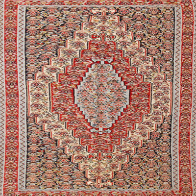 Tapis traditionnel rouge / brun Kelita