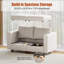  Canapé modulaire modulaire avec rangement, canapé modulaire rembourré et confortable pour salon, chambre à coucher, canapé causeuse, similicuir gris clair-278357181