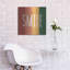 «Smile Rainbow Retro» par Ann Kelle Designs, art mural en métal, 24 po x 24 po