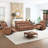 3-Piece Manual Recliner Set With Dual Armchairs And 3-Seat Sofa, Cup Holders-918907195