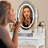 Jalea Vanity Desk with Mirror and Lights, Modern Makeup Table and Cushion Stool Set with 4 Drawers-1227969386