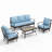 Argyri 5 - Person Outdoor Seating Group with Cushions-110429536