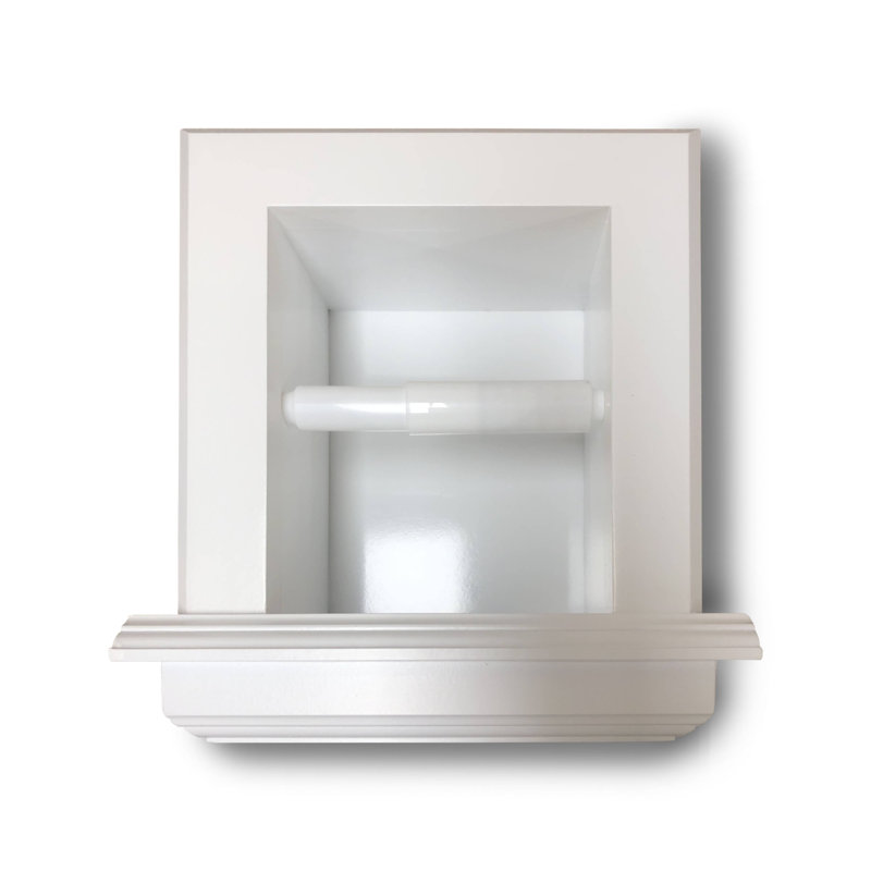 Porte-papier hygiénique encastré Tracy, Blanc
