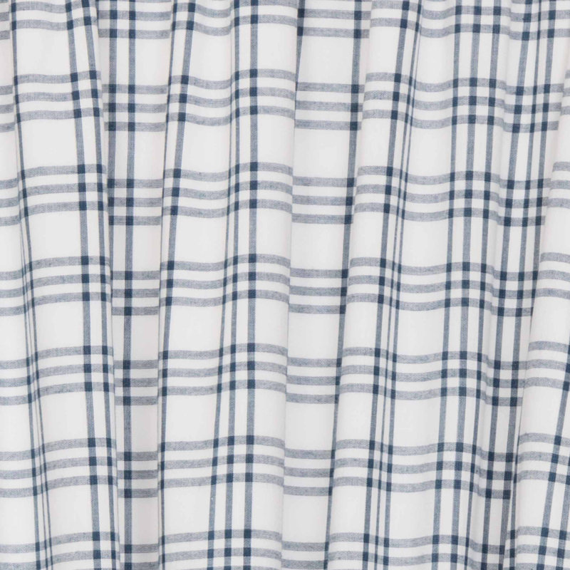 Sawyer Mill Cotton Room Darkening Curtain Pair, Blue/Coal Black, 40" W x 84" L