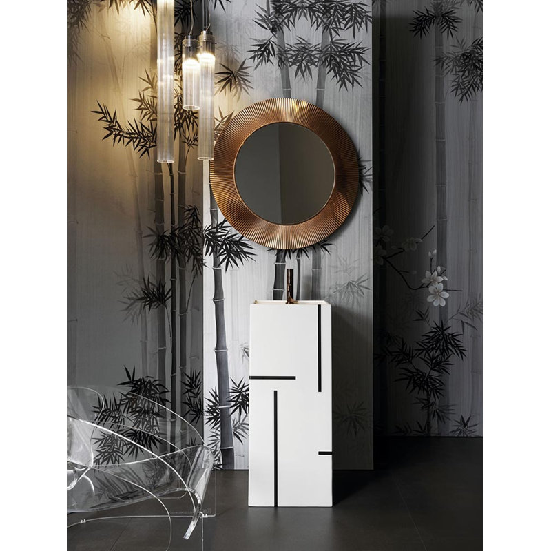 All Saints Flat Wall Mirror, Metallic Gold