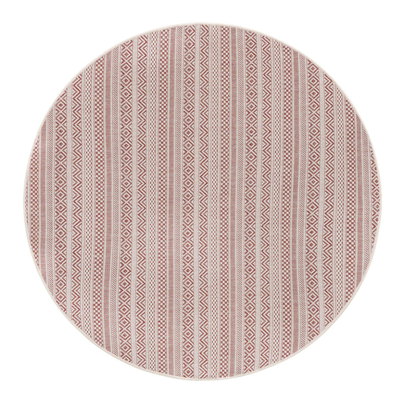 Tapis d'extérieur scintillant couleur brique, Rond 5 pi 3 po
