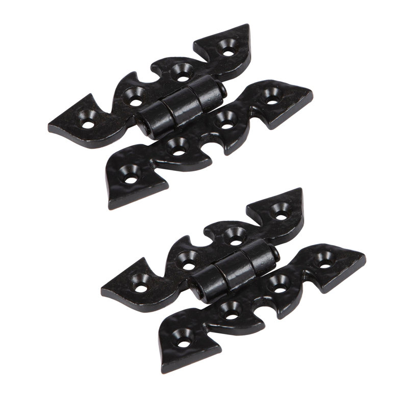 Hammer & Tongs - Ornate Cabinet Hinge - H75mm - Black