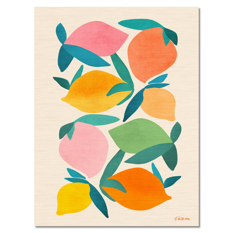 Imprimé «Wild Mango» par Gallagher, L 36 po x H 48 po, Toile tendue, Sans cadre
