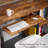 Modern Home Office Computer Writing Study Desk with Storage Shelves and Keyboard Tray-52401372
