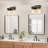 Edgware 2-Light Dimmable Wooden Bathroom Vanity Light with Clear Glass Shade-234687277