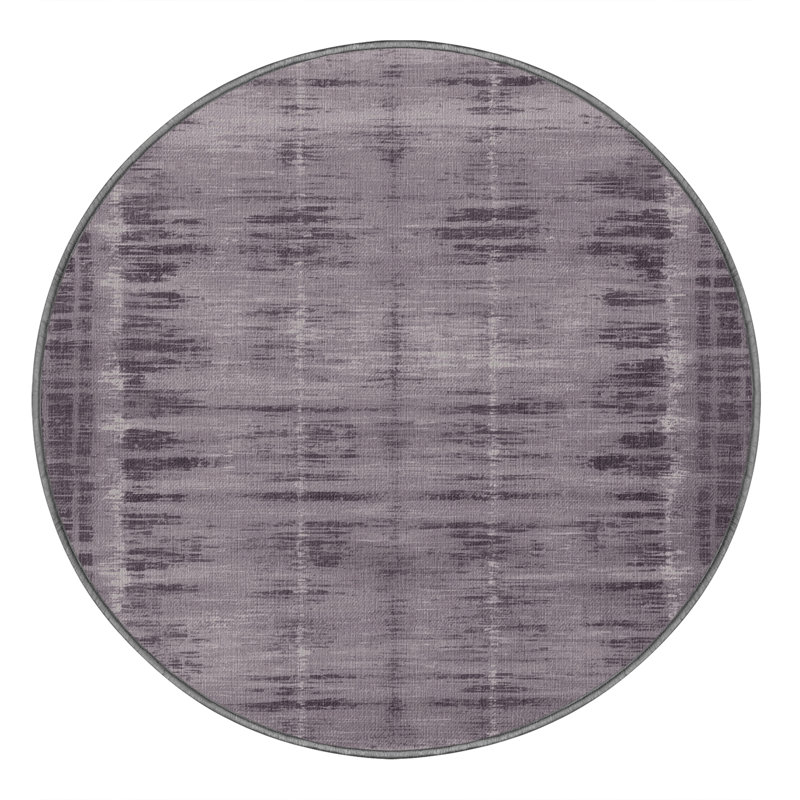Tapis rose lavable à la machine, Rond 3 pi