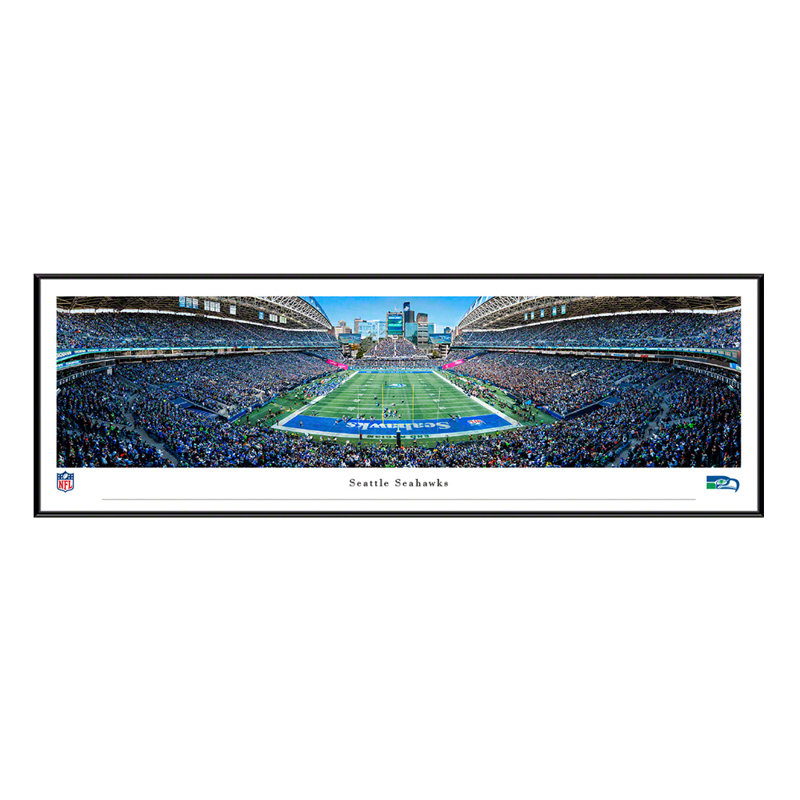 " Seattle Seahawks ",  Standard Frame, No Mat, 18" H x 44" W x 0.88" D