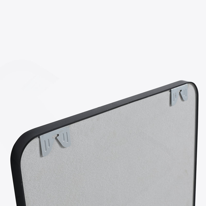 Miroir de salle de bain avec cadre en aluminium noir