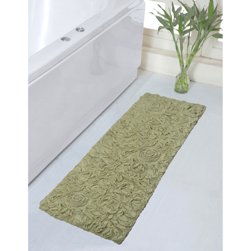 Tapis pour salle de bain Schoenberger, L 54 po x l 21 po, Vert