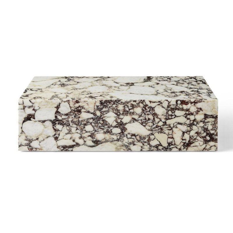 Plinth Marble Coffee Table, Calacatta Viola