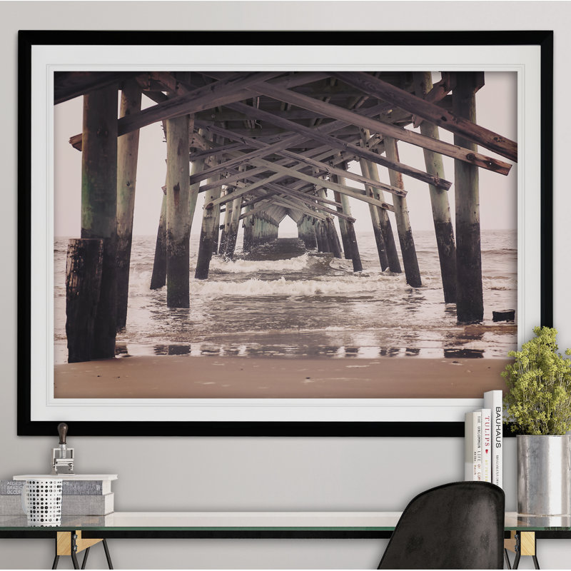 Under the Boardwalk - reproduction de cadre photo, Or, H 20 po x l 24 po x P 1,5 po