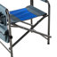 Chaise pliante bleue / grise pour diverses occasions extérieures avec rangement latéral rembourré et confortable pour le camping